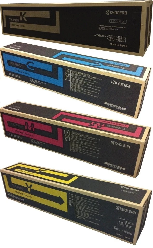 Genuine Kyocera TK-8507 Toner Set, TK8507K, TK8507C, TK8507M, TK8507Y, Ship fast - Image 1 of 1