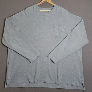 Duluth Trading Mens Size 3XL Heavy T Shirt Waffle Knit Long Sleeve Pocket Gray - Picture 1 of 12
