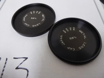 Vintage HOYA Japan 58mm Metal Screw-In Front Lens Cap and rear stacker - Image 1 of 2