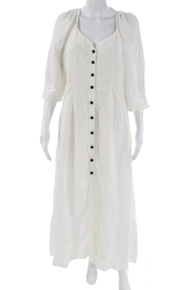 Vestido Something Azul Marino Para Mujer Botón Delantero Hombro Manga Corta Blanco Talla 1 Foto 1 de 4