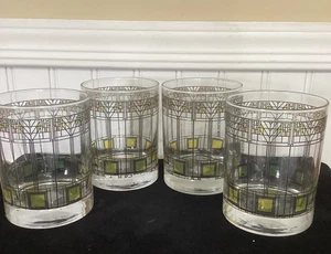 Frank Lloyd Wright Tree Of Life Drinking Glass Set Of 4 - Picture 1 of 9