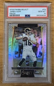 2016 Panini Select Prizm #63 Jared Goff Rookie Los Angeles Rams PSA 10 Gem Mint - Picture 1 of 2