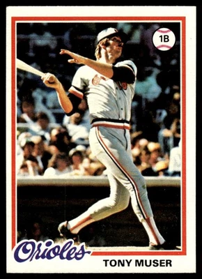 1978 Topps Vintage Baseball EX-NM Tony Muser Baltimore Orioles #418 - Image 1 of 2