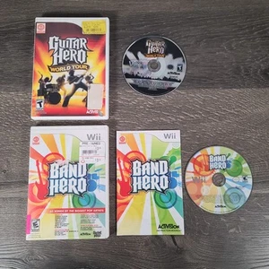 Band Hero And Guitar Hero World Tour Nintendo Wii - Przetestowany - Zdjęcie 1 z 7