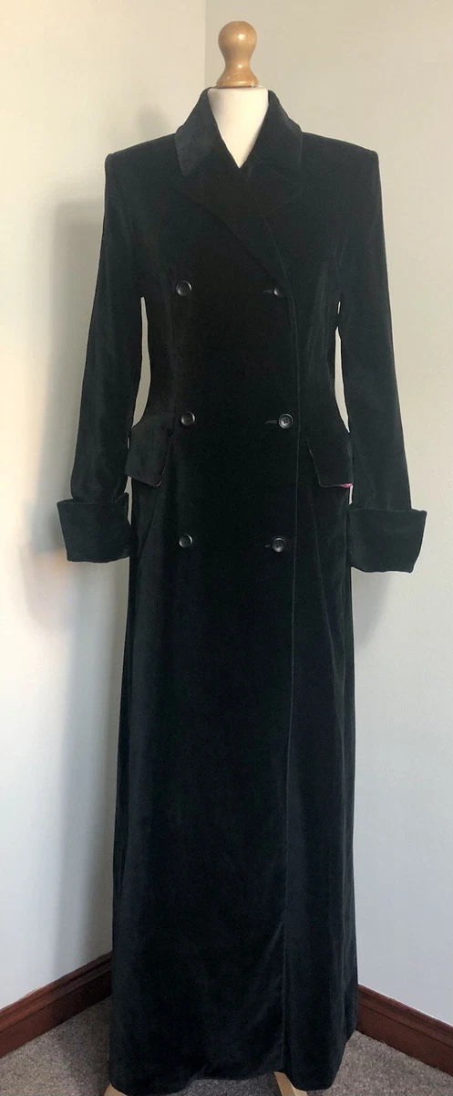 Flygo Women's Long Velvet Cardigan Jacket | Open Front Maxi Duster Blazer With Pockets, Rose Red - View #2