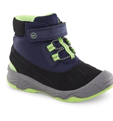 STRIDE RITE 360 Nebraska Shoe Boots Kids Toddler Boys 10 M Navy Blue Green - Image 1 of 4