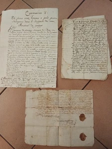 LOT 3 DOCS.VIEUX PAPIER.PARCHEMIN.XVI/XVII SIECLE-MILITARIAT/POLITIQUE. - Imagen 1 de 16