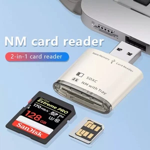 2 in 1 NM SD Kartenleser zu USB Adapter Speicherkartenleser für PC Laptop Kamera - Afbeelding 1 van 8