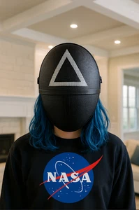 Squid Game Guard Mask Triangle Replica 1:1 Retractable A+ Quality - Picture 1 of 4