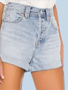 Free People Setting with the Sun Shorts-Denim Shorts- Size 28/W28, New - Picture 1 of 7