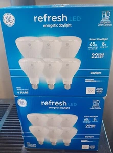 GE LED Bulb BR30 Floodlight Daylight Refresh HD 8 Watt (65w Equivalent) 12 Pack - Picture 1 of 3