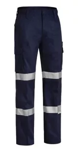 Bisley BPC6003T TAPED BIOMOTION DRILL CARGO WORK PANTS Navy Size 107R - Picture 1 of 2
