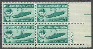 US. 1091. 3c. Aircraft Carrier, International Naval Review Issue. PB4. MNH. 1957 - Picture 1 of 2