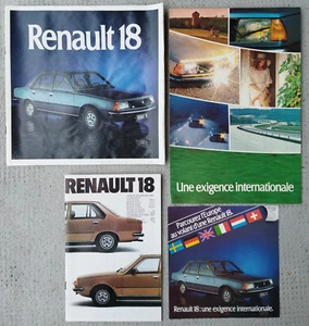 -- 4 BROCHURES / CATALOGUES RENAULT 18  -- - Picture 1 of 1