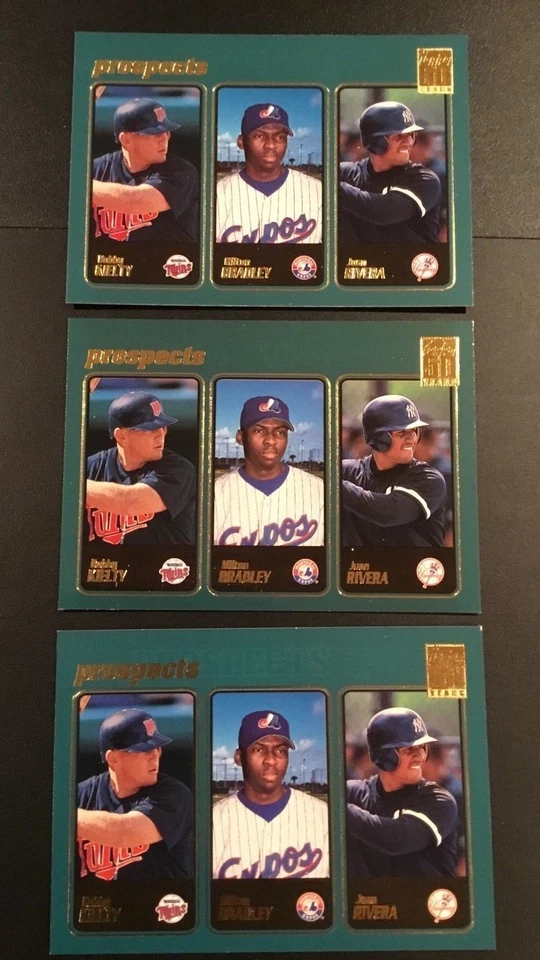 2001 Topps #376 Kielty-Milton Bradley-Juan Rivera Novato RC Lote 3 Yankees  Foto 1 de 1
