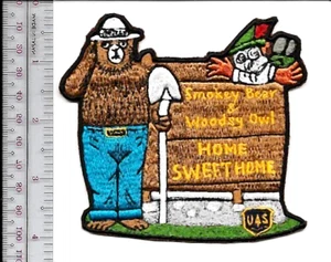 Smokey the Bear & Woodsy Owl USFS Hogar Dulce Hogar EE. UU. Servicio Forestal Incendio Forestal - Imagen 1 de 1