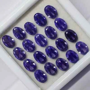 15 Pcs Natural Purple Tanzanite CERTIFIED Oval Shape Loose Gemstone 7x5 MM Lot - Picture 1 of 3