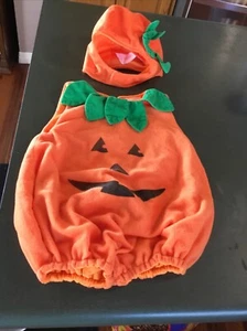 Toddler Baby Orange Pumpkin Costume (Size 12-24) Months ‘ Easy Entry Zip Back - Picture 1 of 11