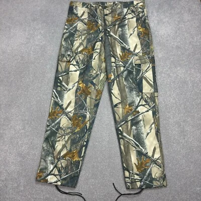Realtree Trousers Adult 38x32 Brown Carpenter Camo Y2K Cargo Workwear Pants Mens - Image 1 of 4