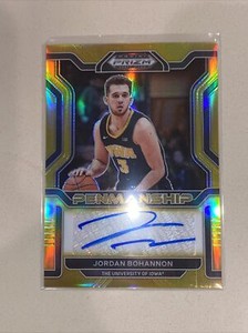 2022 Prizm Draft Picks JORDAN BOHANNON Penmanship GOLD /10 Auto #CP-JBO IOWA
