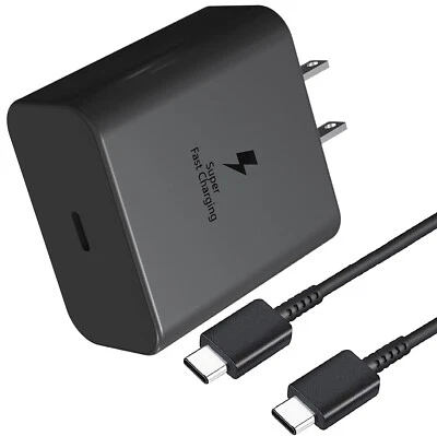 Cabo de carregamento USB-C para USB-C carregador super rápido 45W tipo C Samsung Galaxy S24 - Imagem 1 de 4