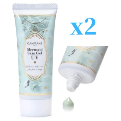Japón CANMAKE Tokyo Mermaid Skin Gel Protector Solar UV Natural SPF50+ PA++++ 50g 2SET Foto 1 de 4