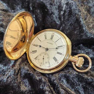 1907 Waltham Vanguard Model 1892 23J 18s Heavy Gold Filled w/ Back Display - Picture 1 of 10