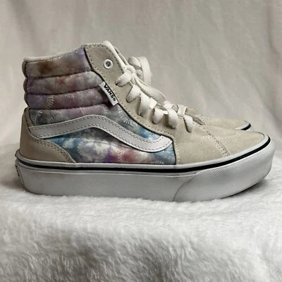 Zapatos informales VANS para niñas talla 3 corazón tie dye 721356 rosa púrpura azul tops altos Foto 1 de 4