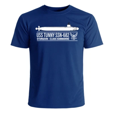 Camiseta USS Tunny SSN-682 Marina de los Estados Unidos Licencia Oficial Foto 1 de 2