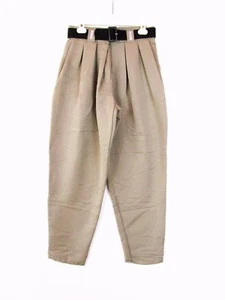 STREET ONE Women's Vtg Casual Green High Waist Trousers sz 28 Embellished AZ63 - Picture 1 of 8