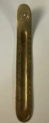 Quemador/soporte/retractor de cenizas de metal y latón - ojo egipcio Foto 1 de 4