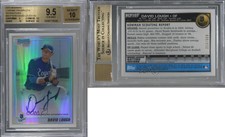2010 Bowman Chrome Prospects Refractor /500 David Lough BGS 9.5 GEM MINT Auto