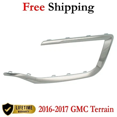 For 2016-2017 GMC Terrain Bumper Trim Front Driver Side Chrome - Image 1 of 4