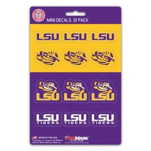 Louisiana State University LSU Tigers - Set Of 12 Sticker Sheet - Picture 1 of 1