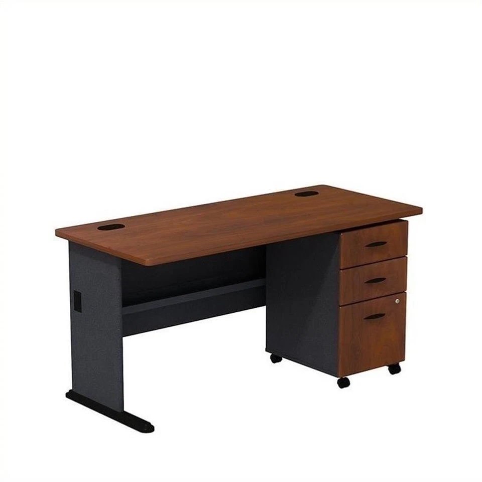 Scranton & Co 60" Desk and File Cabinet in Hansen Cherry - Image 1 of 1