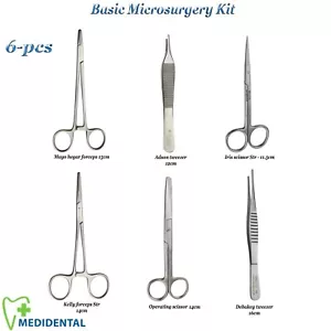 Instrumentos Quirúrgicos Kit Veterinario Pequeños Animales Gato y Perro Pinzas de Tejido CE - Imagen 1 de 7