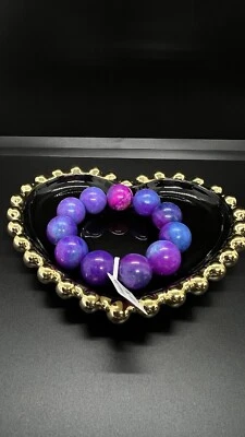 БОЛЬШОЙ бусина сугилит браслет синий фиолетовый 18 мм РЕДКАЯ подарок ей/ему 93G драгоценный камень - Изображение 1 из 4