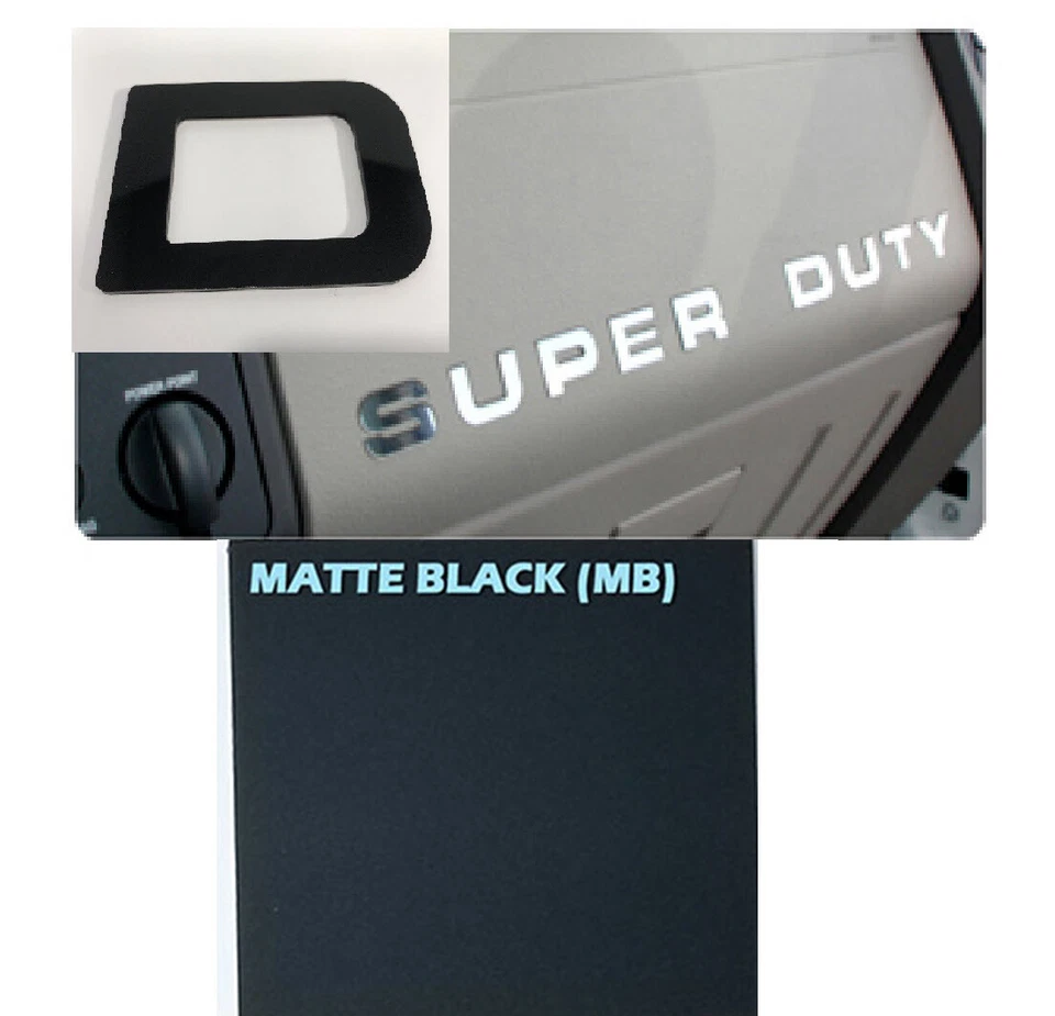 Insertos de letras de tablero negro mate para Ford F250 Super Duty 2008-2016 (placa ABS)  Foto 1 de 1