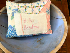 Primitive Stitchery  Old Embroidery and Quilt Hello Beautiful  Ornie