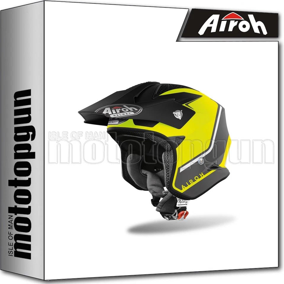 CASCO JET AIROH TRR S KEEN BLUE YELLOW MATT TAGLIA M
