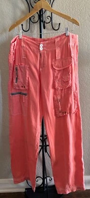 Pantalones cargo de lino unisex Pete & Greta Johnny Was (38x31") sin cinturón Foto 1 de 4