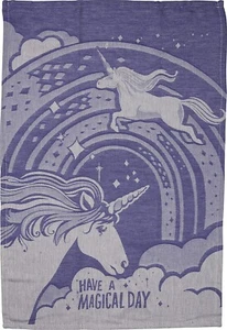 Primitives by Kathy Unicorn Jacquard Dish Towel - Have a Magical Day -455053 - Picture 1 of 3