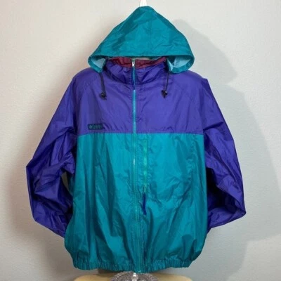 Cortavientos con capucha XL vintage Columbia Sportswear Company Portland Oregon EE. UU. Foto 1 de 4