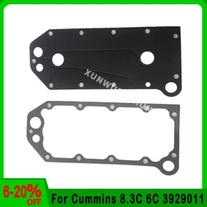 For Cummins 8.3C 6C 3929011 Gaskets Lub Oil Cooler Core Cover Filter Head Suport - Imagen 1 de 3