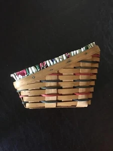 Longaberger RARE Catalog Basket Set W/Fruit Medley Liner & Protector Black/White - Picture 1 of 9