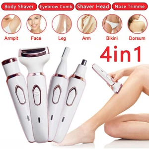 4 in 1 Electric Lady Women Shaver Hair Arm Leg Bikini Face Remover Razor Trimmer - Picture 1 of 10