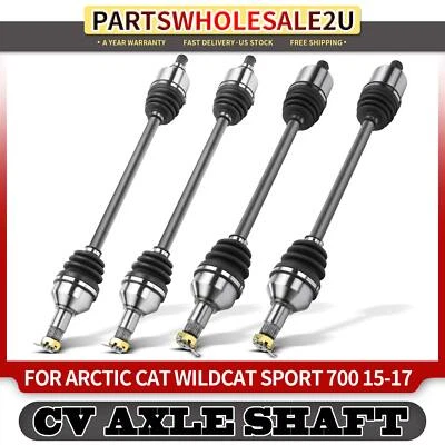 4Pcs Front & Rear CV Axle Assy for Arctic Cat Wildcat Sport 700 Textron Off Road - Image 1 of 4