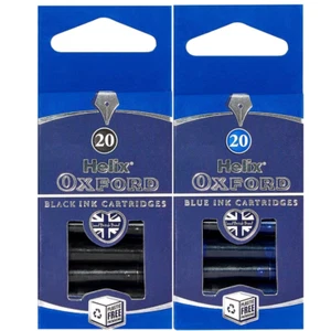 Oxford Estilográfica, Azul/Negro Recarga Cartuchos de Tinta - Picture 1 of 13