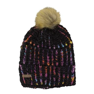 Coal The Ava Hand Knit Acrylic Pom Women's Beanie Black Rainbow - Picture 1 of 1