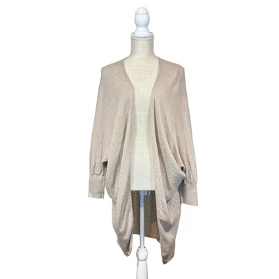 Кардиган с рукавами доломан Mer Sea кашемир хлопковая смесь бежевый минималистская капсула - Изображение 1 из 4